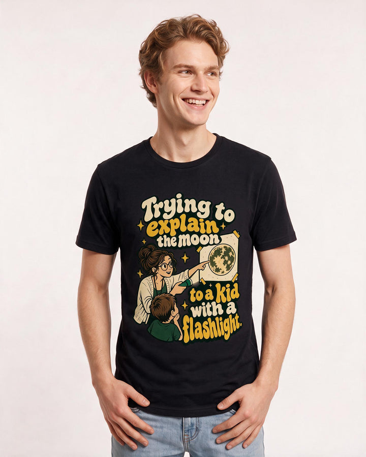 Teacher Black T-Shirt for Men – Everyday Expression Graphic Tee product image 1