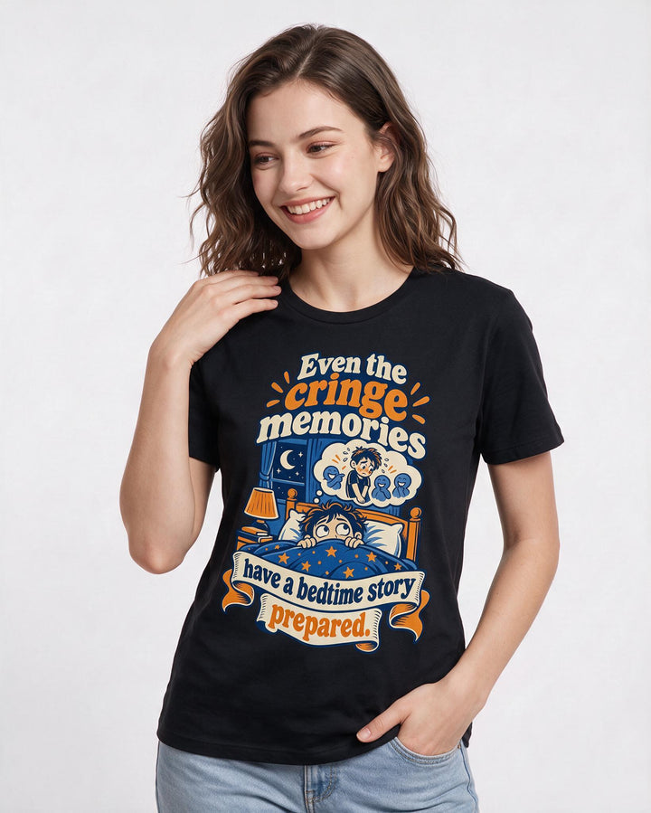 Meme Black T-Shirt for Women – Everyday Expression Graphic Tee product image 1