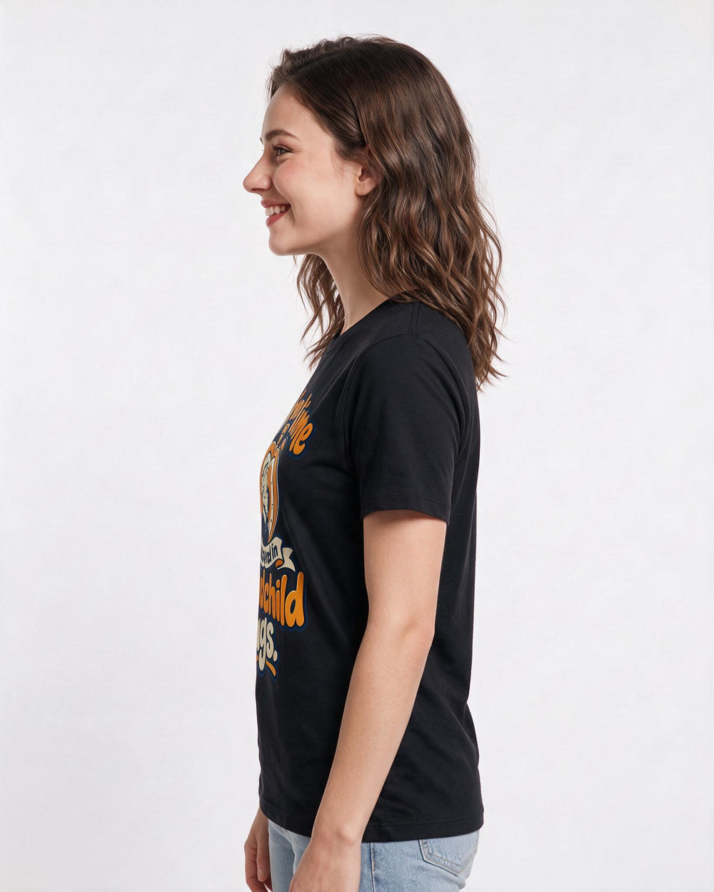 Grandparent Black T-Shirt for Women – Everyday Expression Graphic Tee product image 2