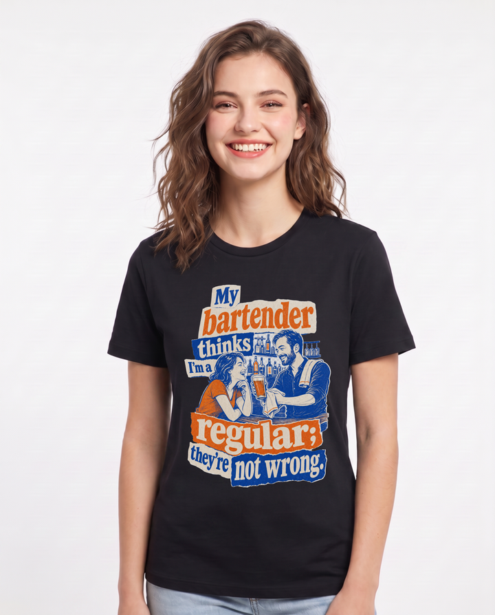 Beer Black T-Shirt for Women – Everyday Expression Graphic Tee product image 3