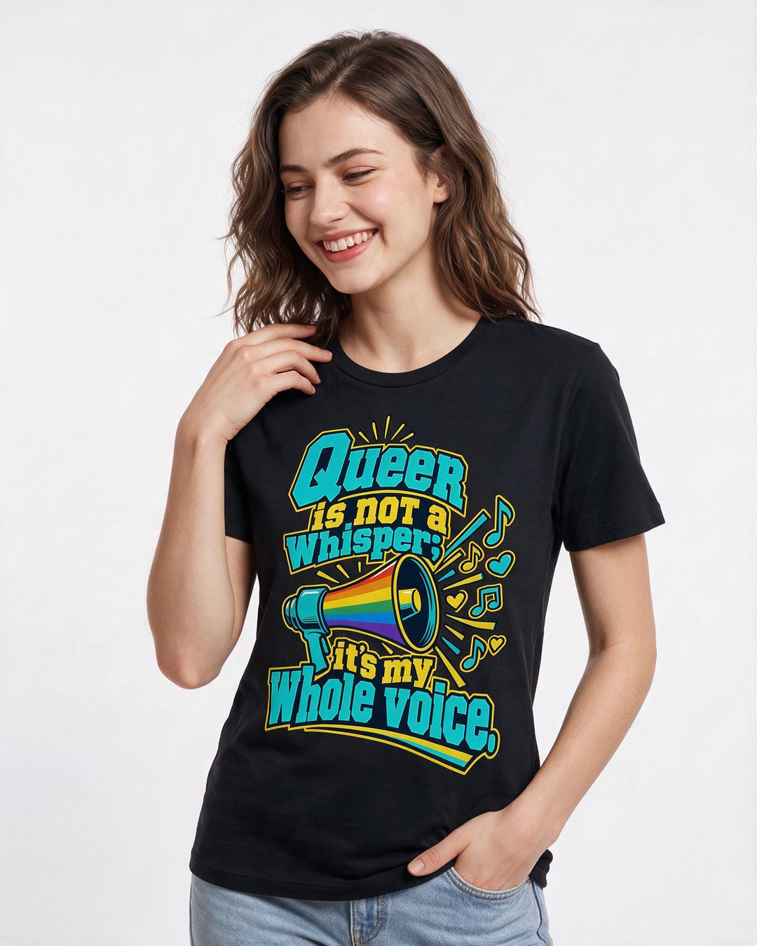 Pride Black T-Shirt for Women – Everyday Expression Graphic Tee product image 1
