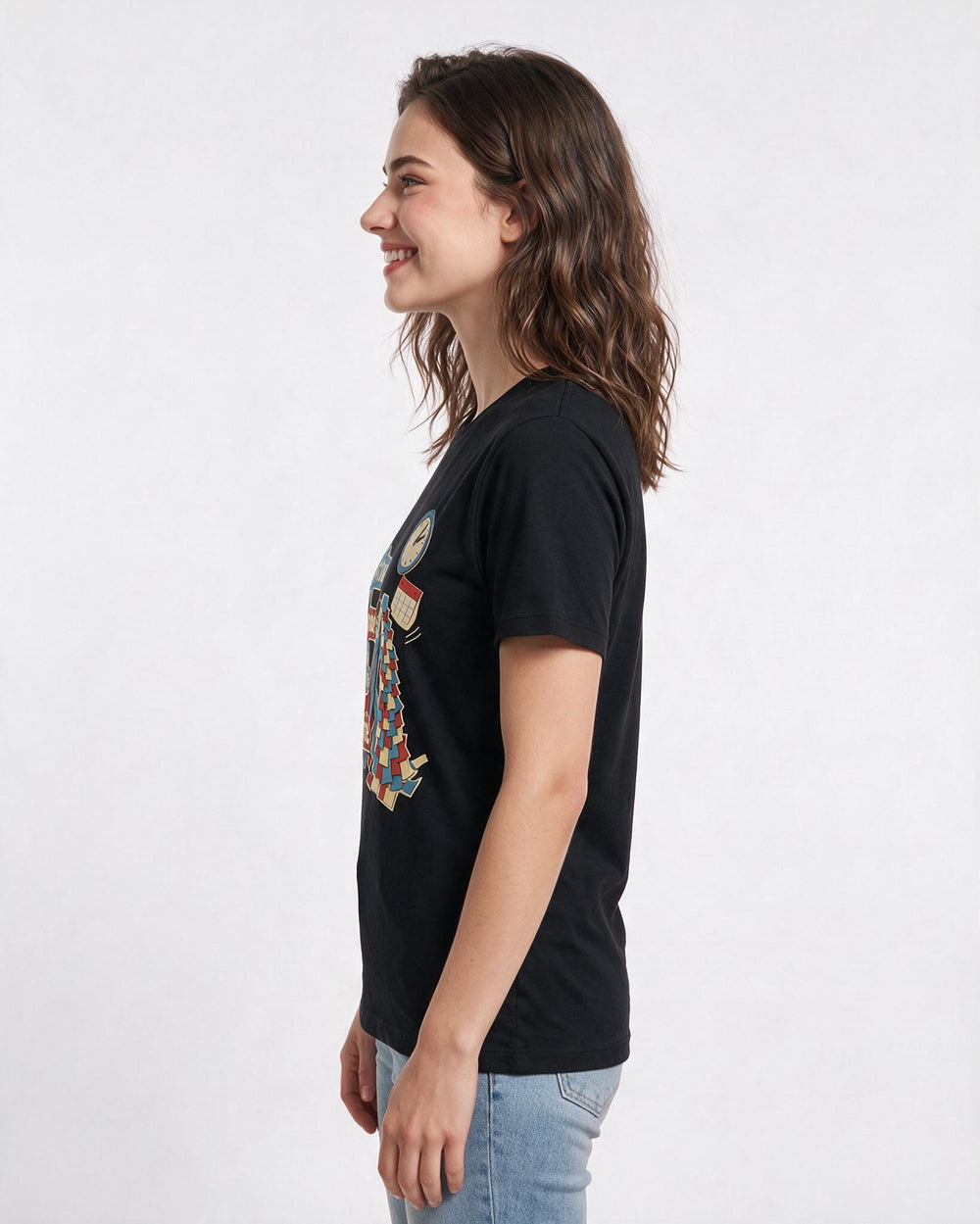 Neurodiversity Black T-Shirt for Women – Everyday Expression Graphic Tee product image 2
