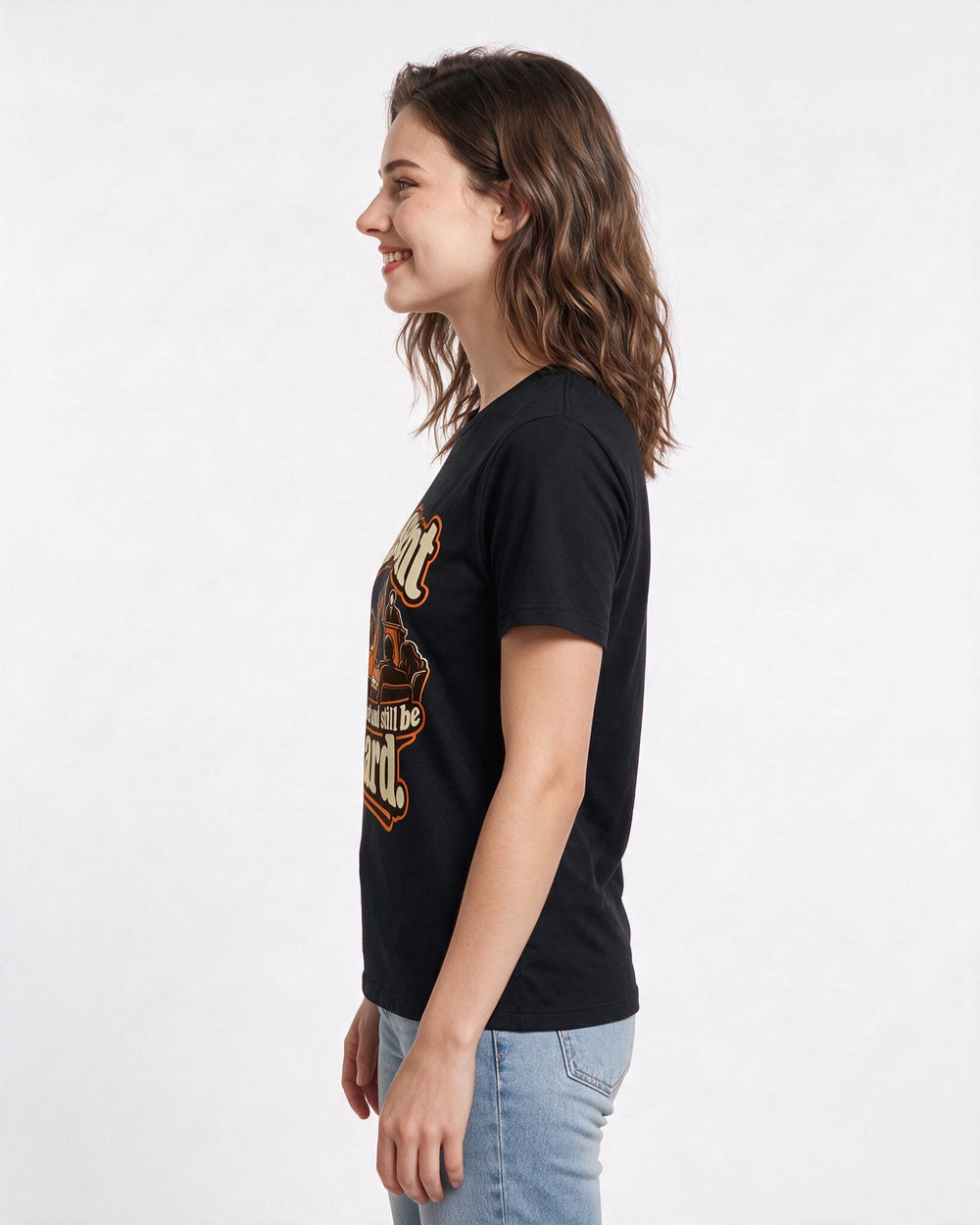 Political Statement Black T-Shirt for Women – Everyday Expression Graphic Tee product image 2