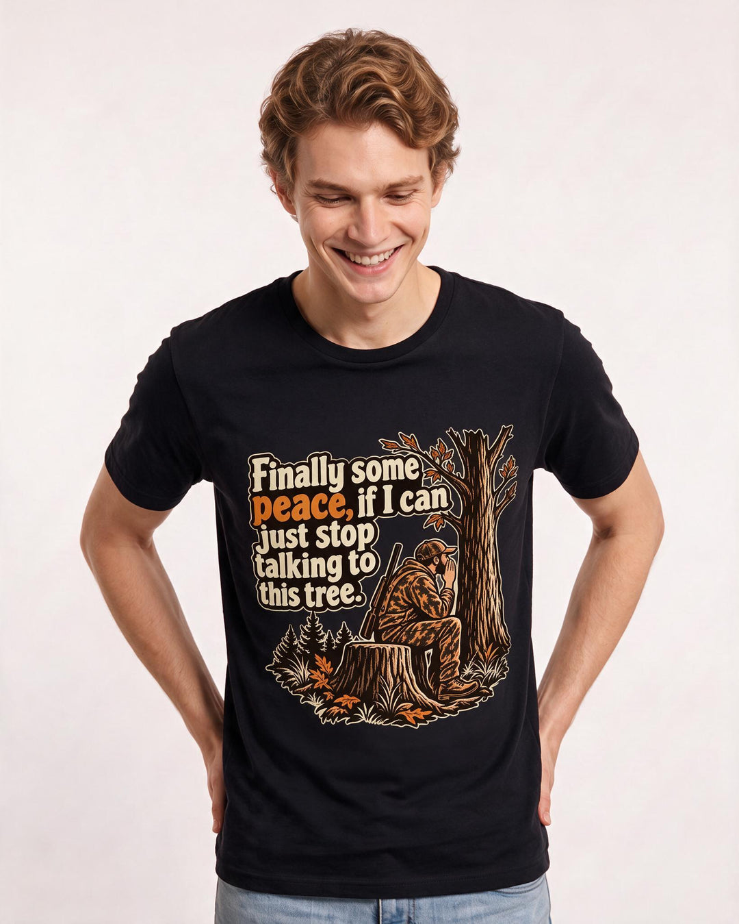 Hunting Black T-Shirt for Men – Everyday Expression Graphic Tee product image 1