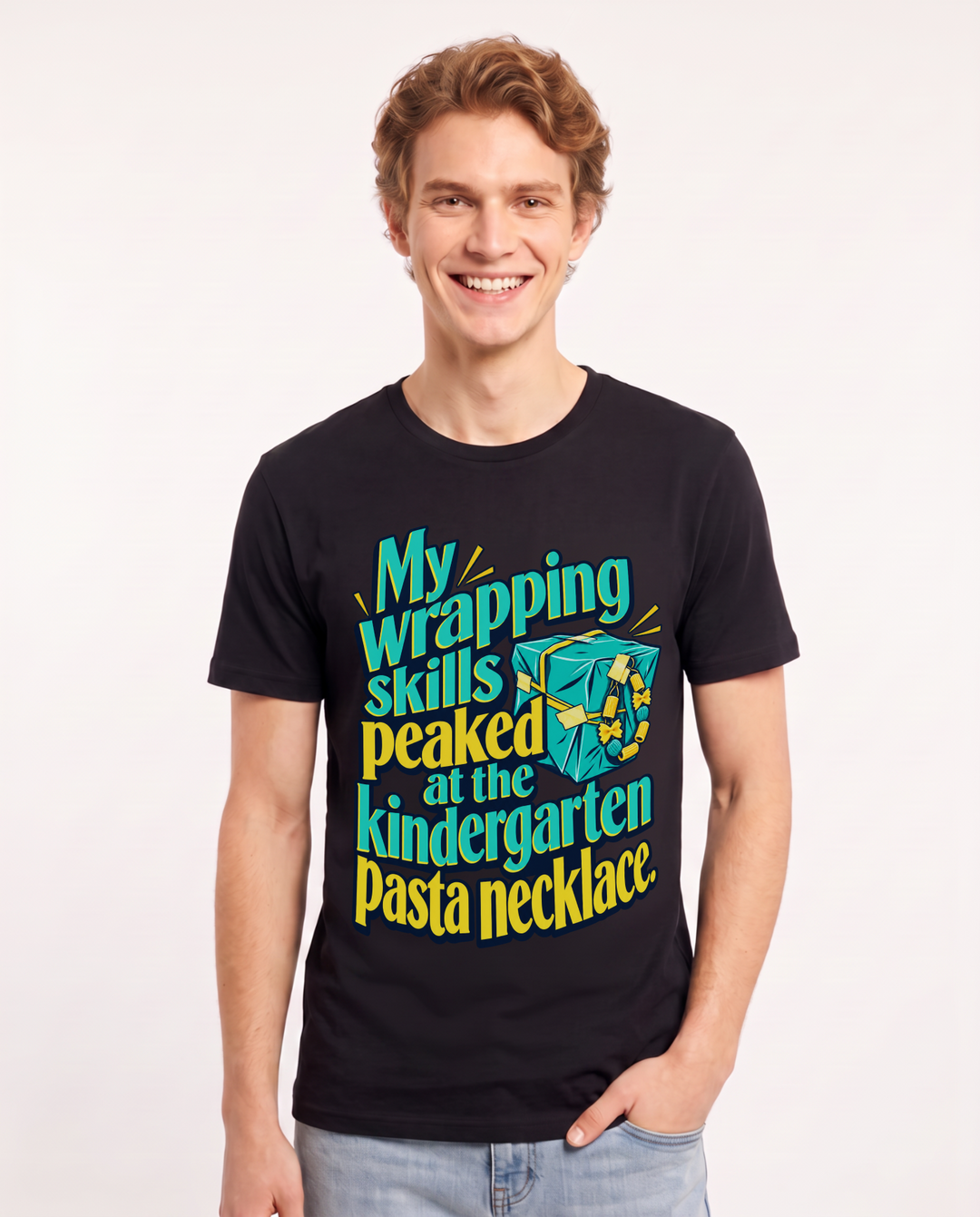 Christmas Black T-Shirt for Men – Holiday Theme Graphic Tee product image 3