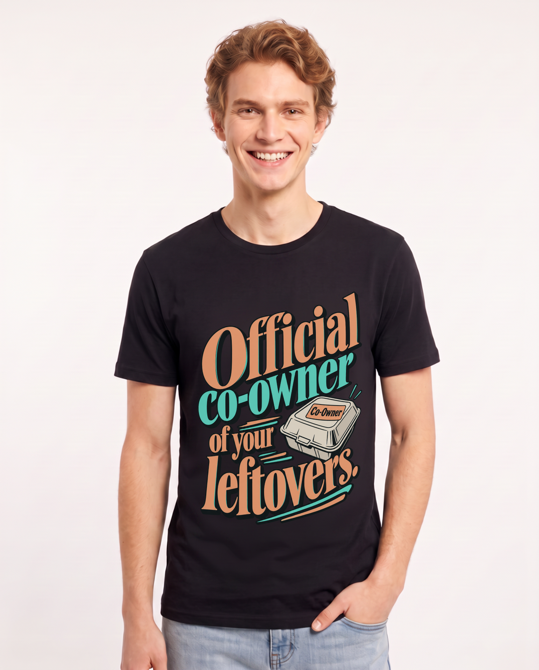 Couples Black T-Shirt for Men – Everyday Expression Graphic Tee product image 3