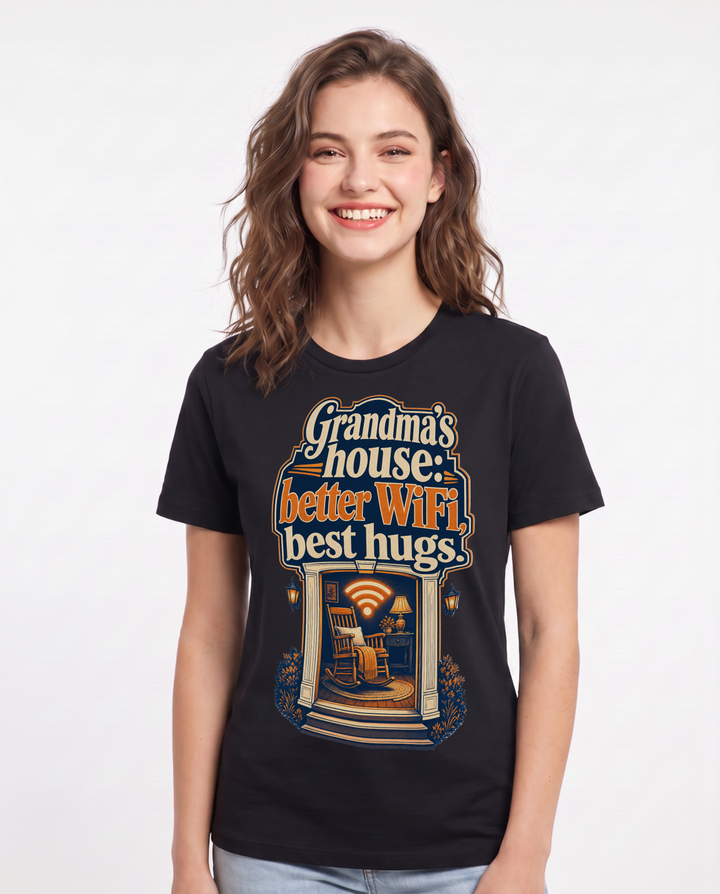 Grandparent Black T-Shirt for Women – Everyday Expression Graphic Tee product image 3