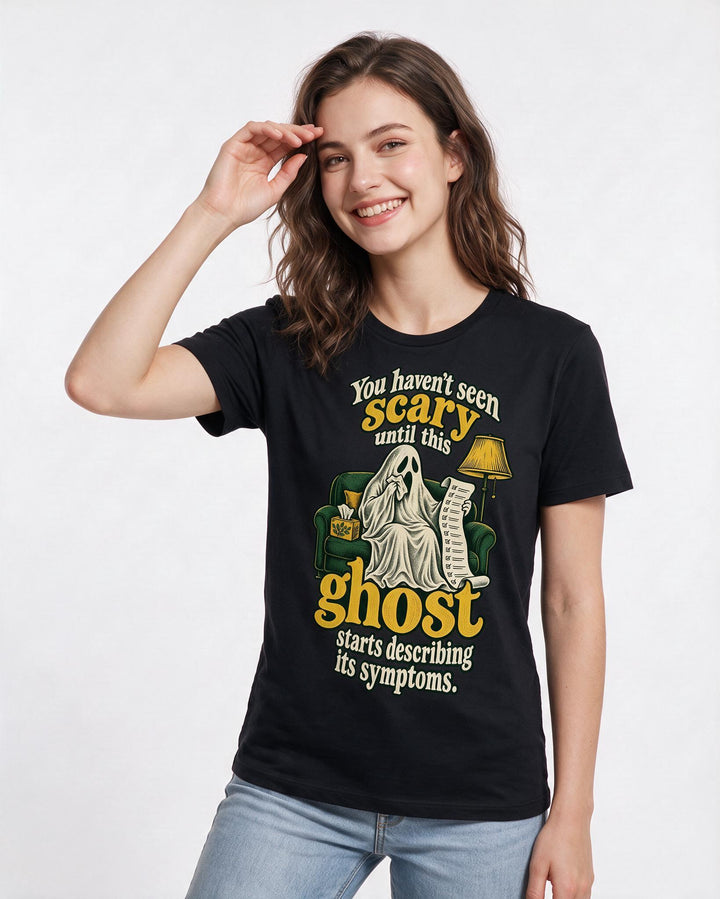Halloween Black T-Shirt for Women – Halloween Theme Graphic Tee product image 1