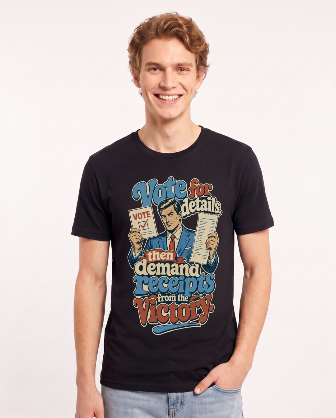 Political Statement Black T-Shirt for Men – Everyday Expression Graphic Tee product image 3