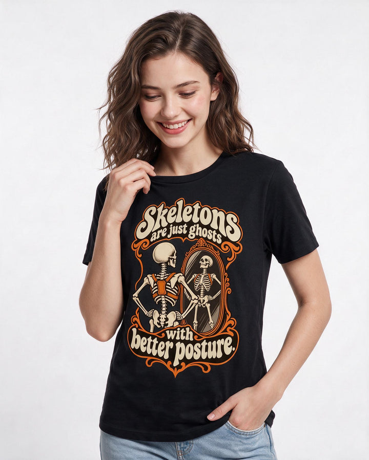Halloween Black T-Shirt for Women – Halloween Theme Graphic Tee product image 1