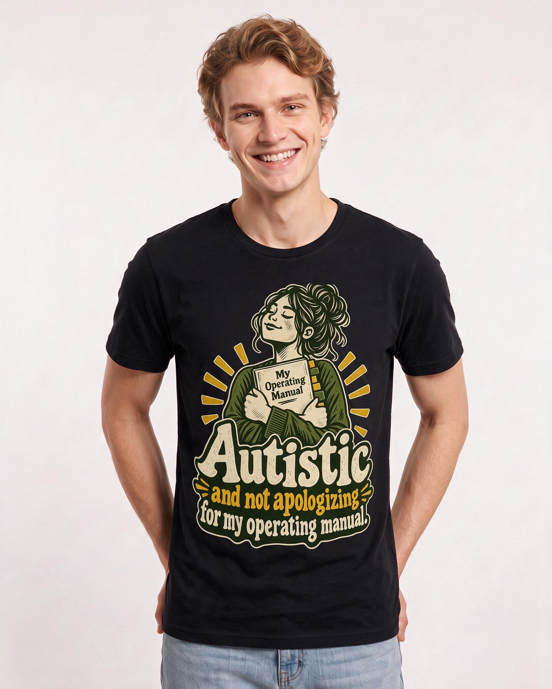 Neurodiversity Black T-Shirt for Men – Everyday Expression Graphic Tee product image 1