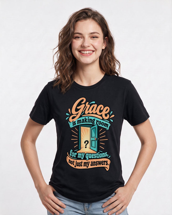 Christian Faith Black T-Shirt for Women – Everyday Expression Graphic Tee product image 1