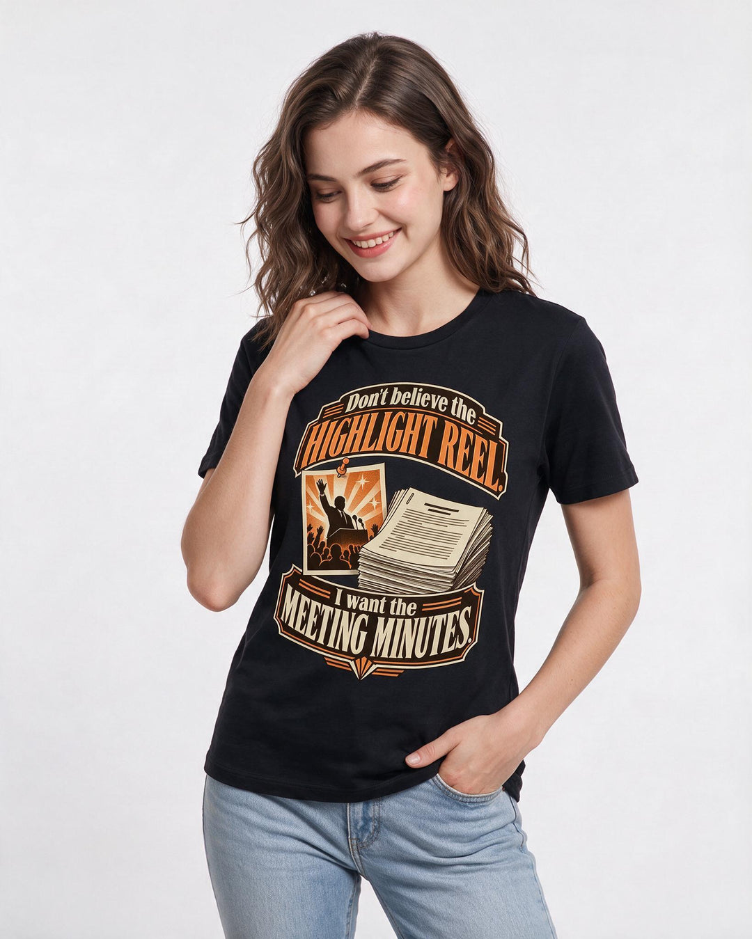 Political Statement Black T-Shirt for Women – Everyday Expression Graphic Tee product image 1