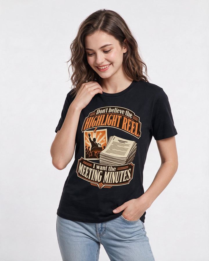 Political Statement Black T-Shirt for Women – Everyday Expression Graphic Tee product image 1