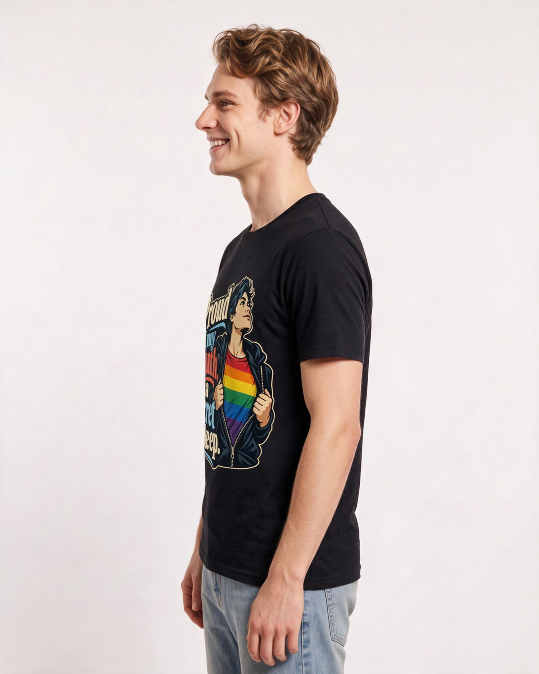 Pride Black T-Shirt for Men – Everyday Expression Graphic Tee product image 2