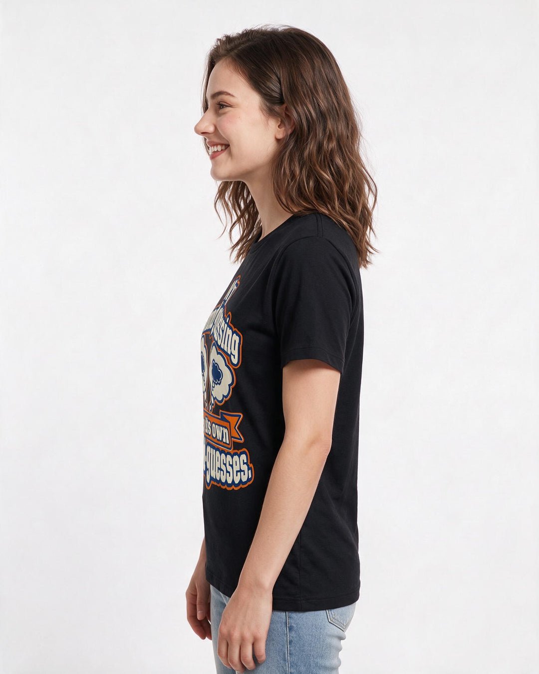 Meme Black T-Shirt for Women – Everyday Expression Graphic Tee product image 2