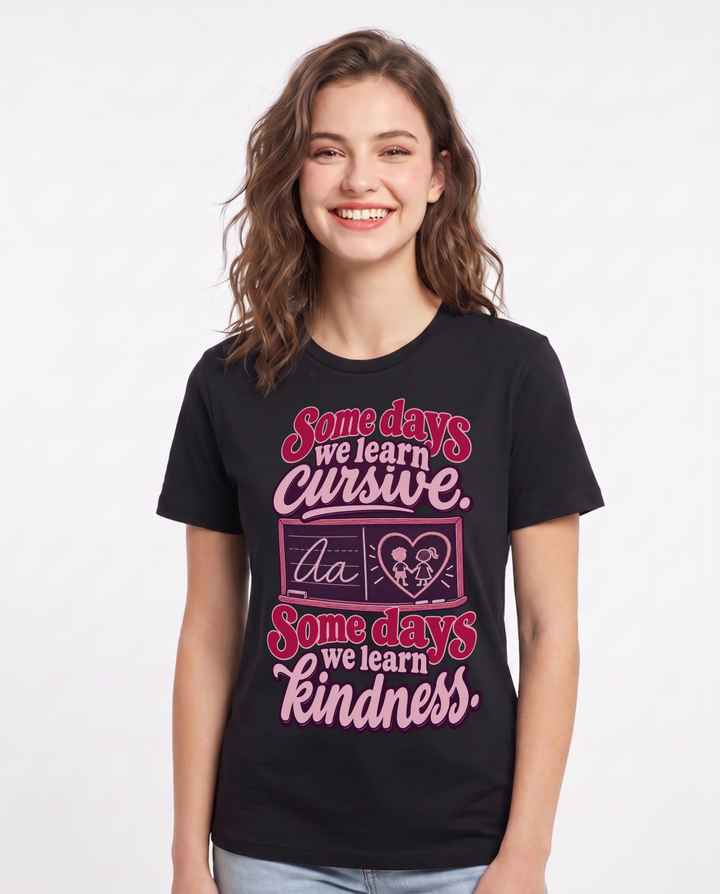 Teacher Black T-Shirt for Women – Everyday Expression Graphic Tee product image 3