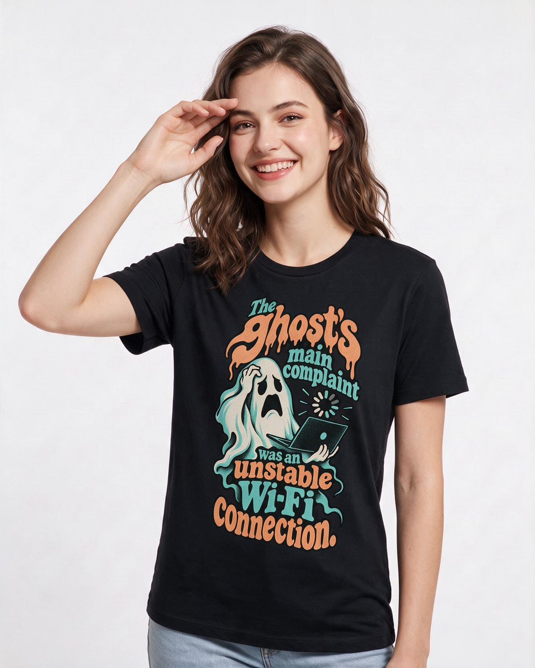 Halloween Black T-Shirt for Women – Halloween Theme Graphic Tee product image 1