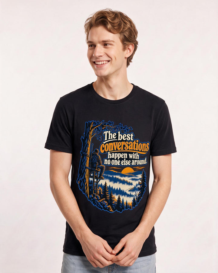 Hunting Black T-Shirt for Men – Everyday Expression Graphic Tee product image 1
