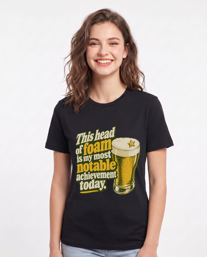 Beer Black T-Shirt for Women – Everyday Expression Graphic Tee product image 3