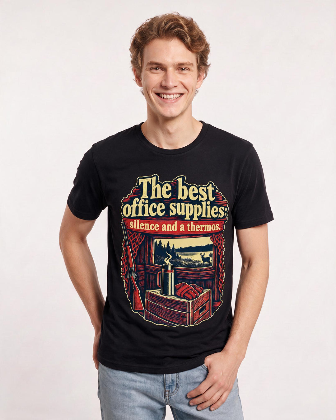 Hunting Black T-Shirt for Men – Everyday Expression Graphic Tee product image 1