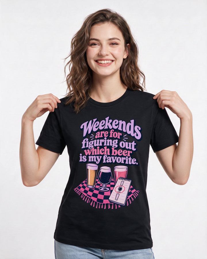 Beer Black T-Shirt for Women – Everyday Expression Graphic Tee product image 1