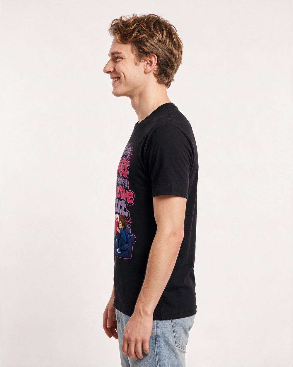 Grandparent Black T-Shirt for Men – Everyday Expression Graphic Tee product image 2