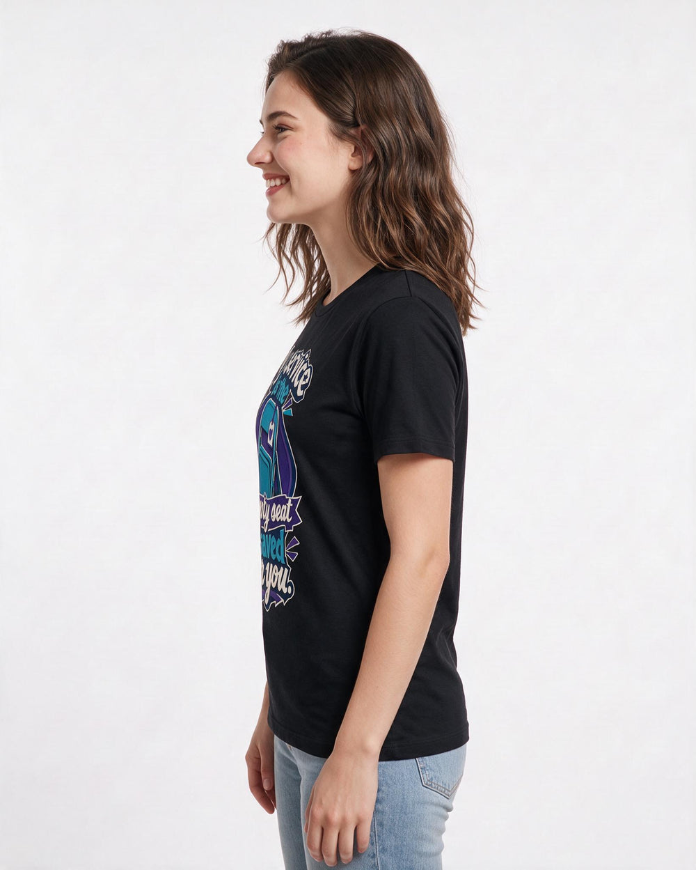 Patriotic Women's Black T-Shirt – My service is the empty seat I saved for you. product image 2