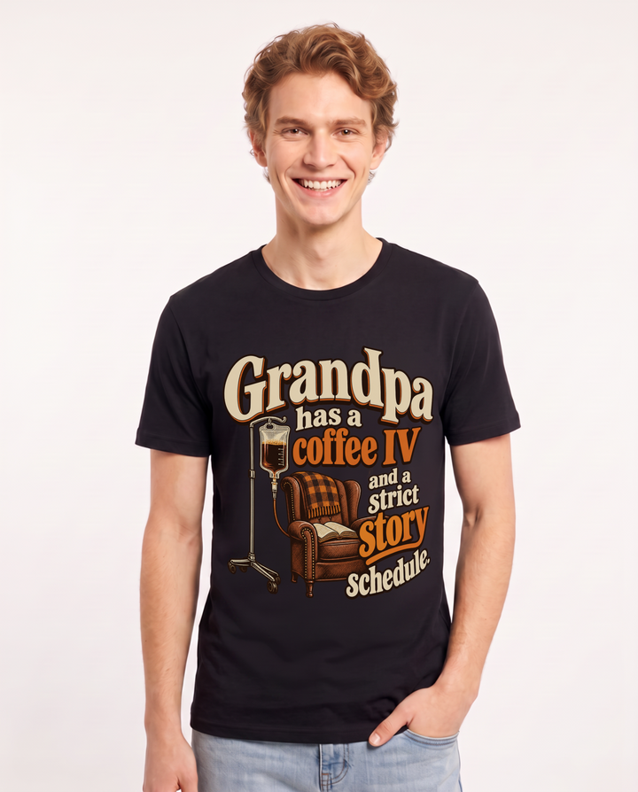 Grandparent Black T-Shirt for Men – Everyday Expression Graphic Tee product image 3