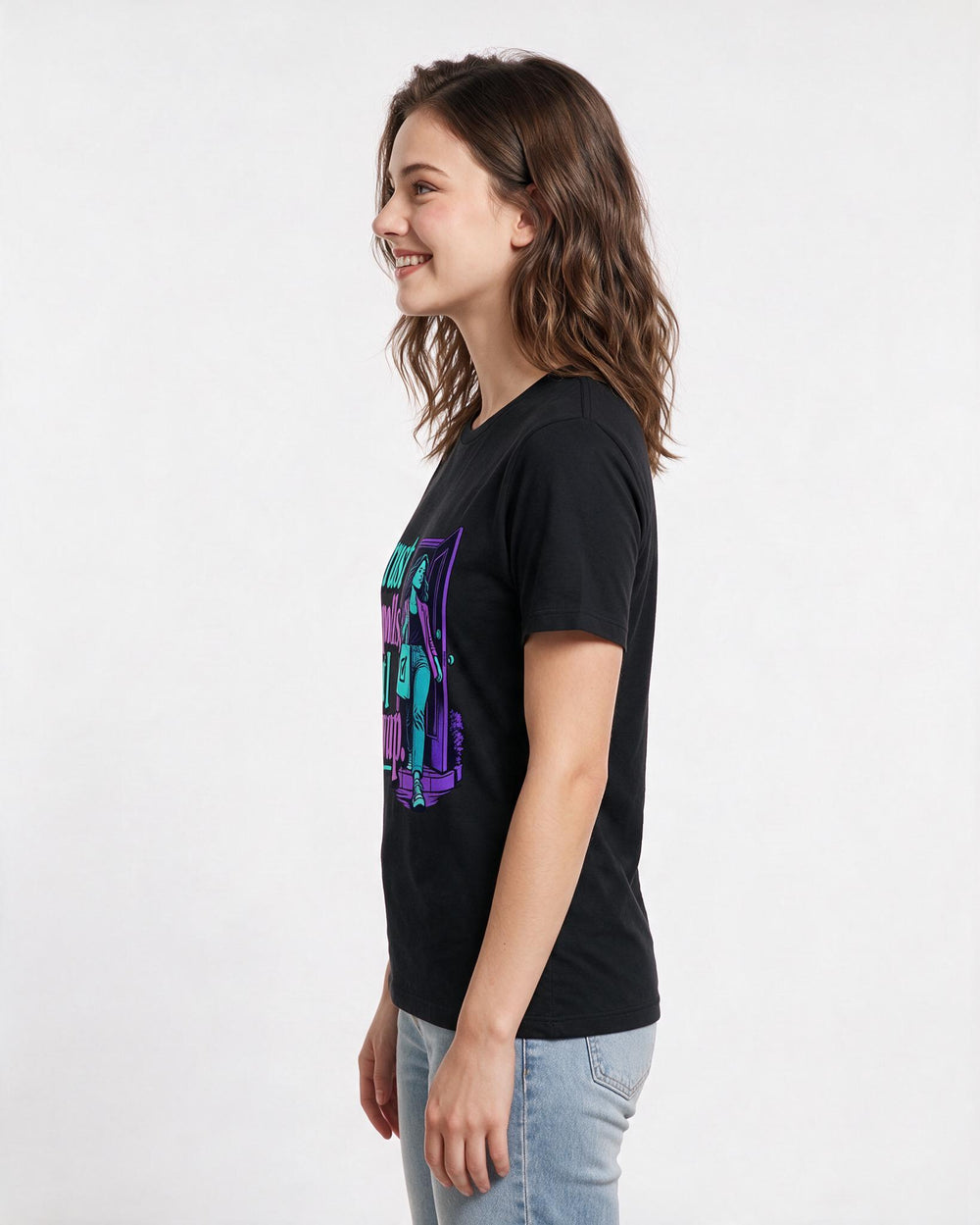Political Statement Black T-Shirt for Women – Everyday Expression Graphic Tee product image 2