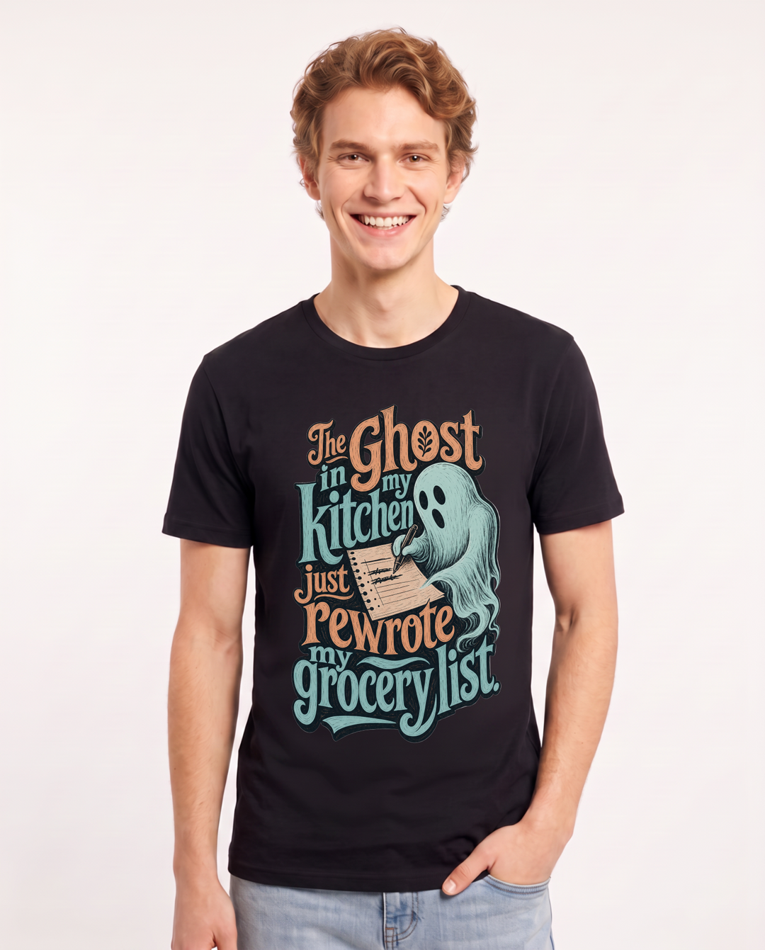 Halloween Black T-Shirt for Men – Halloween Theme Graphic Tee product image 1