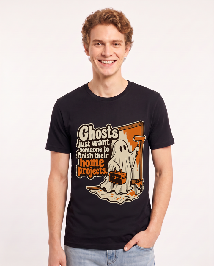 Halloween Black T-Shirt for Men – Halloween Theme Graphic Tee product image 3