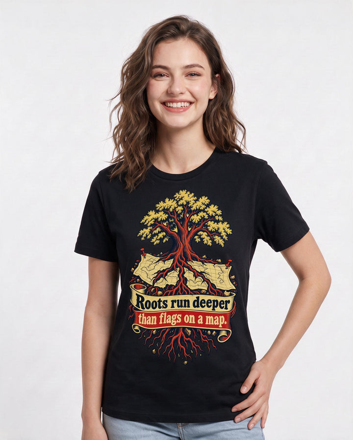 Patriotic Black T-Shirt for Women – Everyday Expression Graphic Tee product image 1