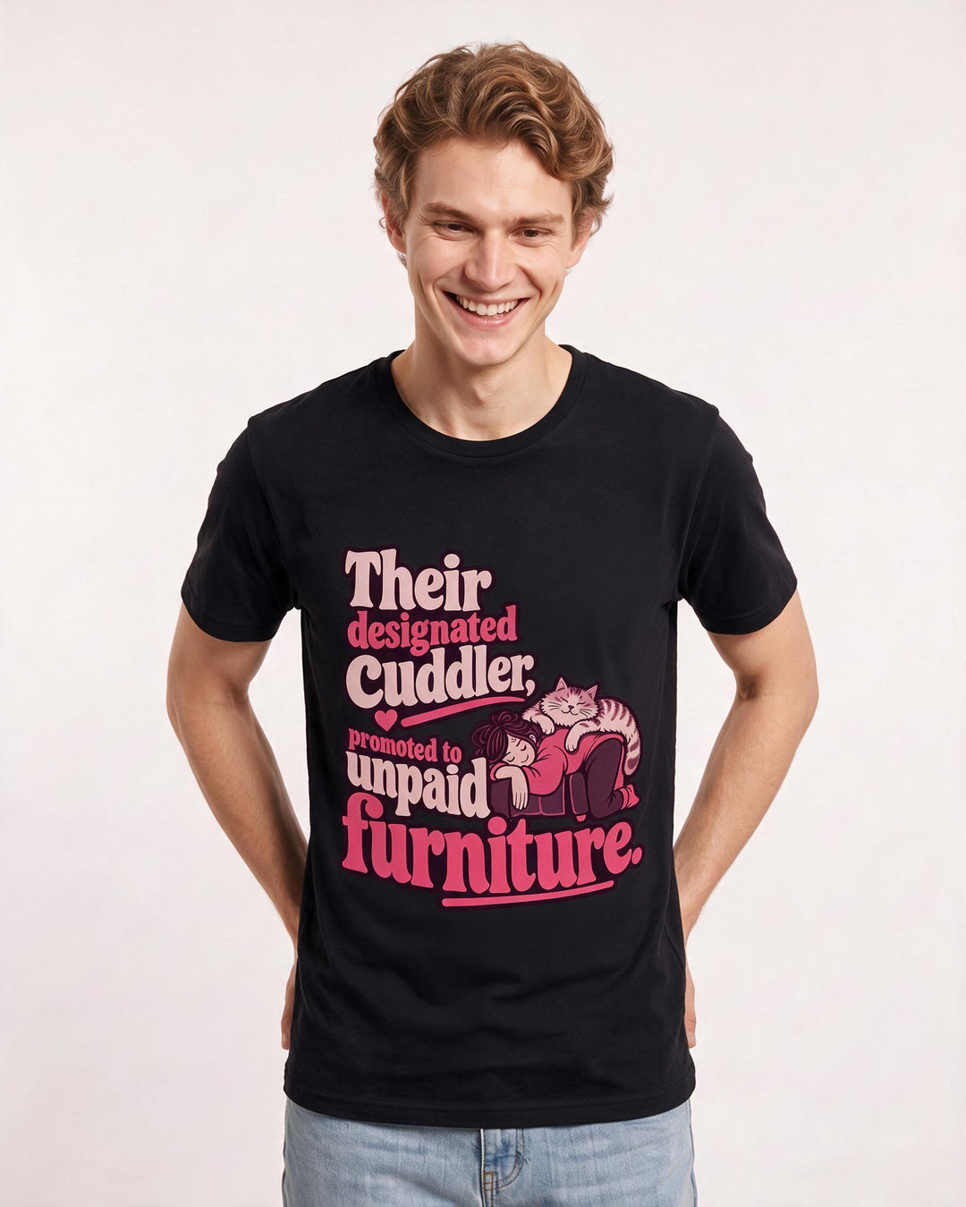 Pet Lover Black T-Shirt for Men – Everyday Expression Graphic Tee product image 1