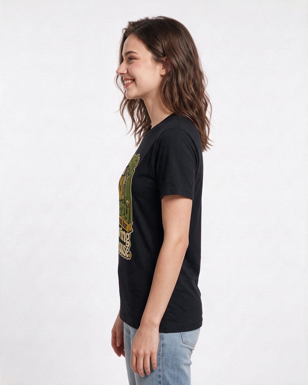 Meme Black T-Shirt for Women – Everyday Expression Graphic Tee product image 2
