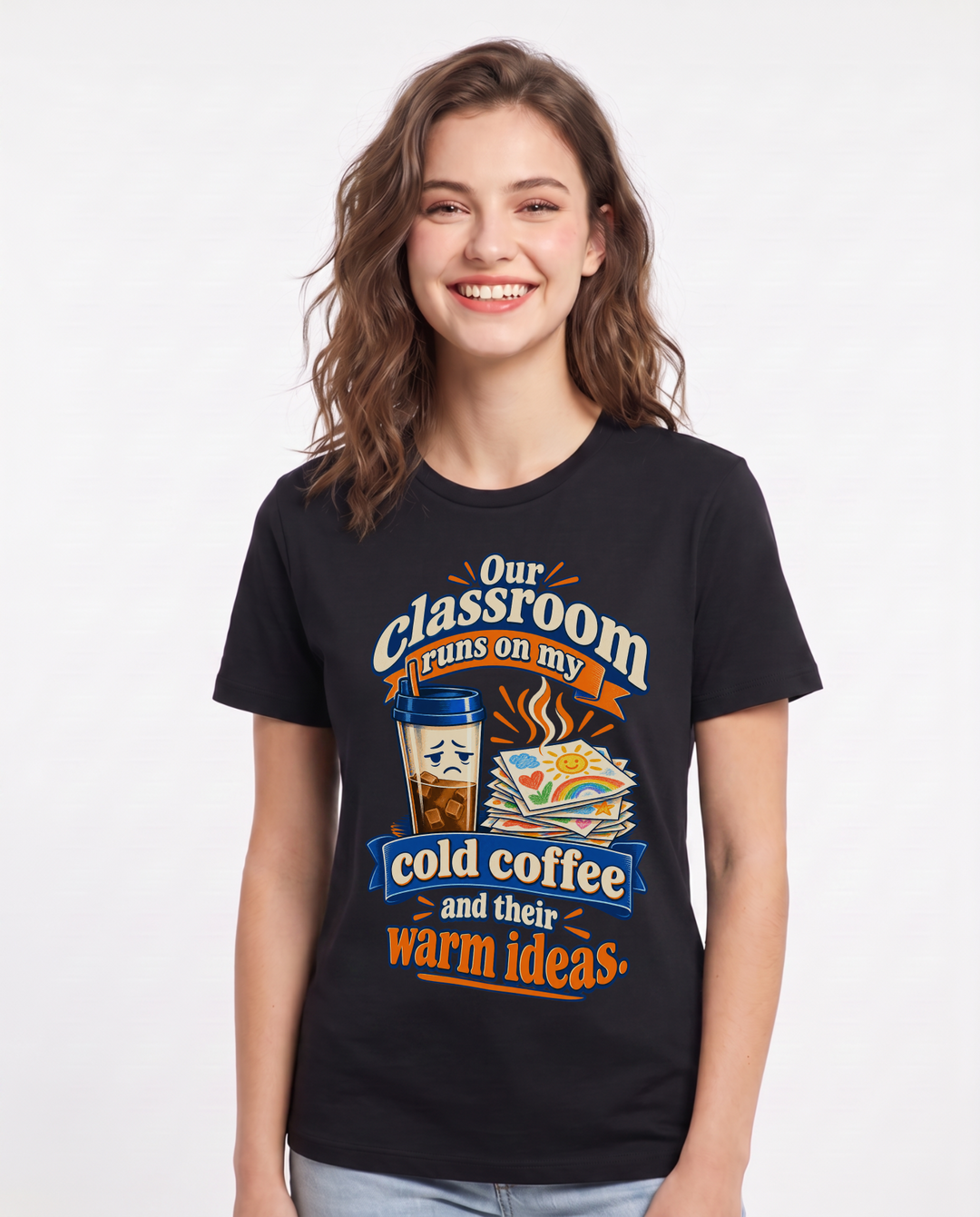Teacher Black T-Shirt for Women – Everyday Expression Graphic Tee product image 3