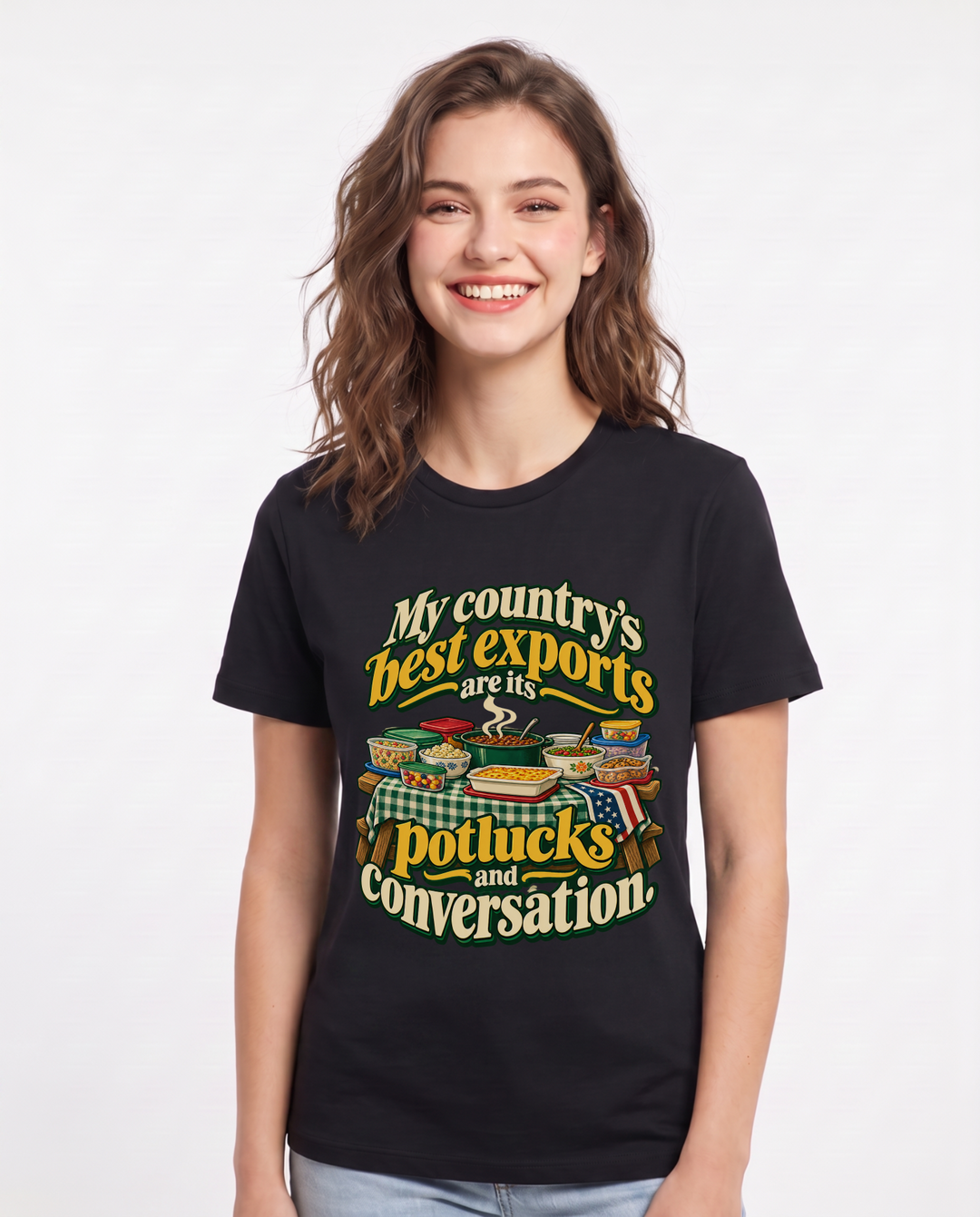 Patriotic Black T-Shirt for Women – Everyday Expression Graphic Tee product image 3