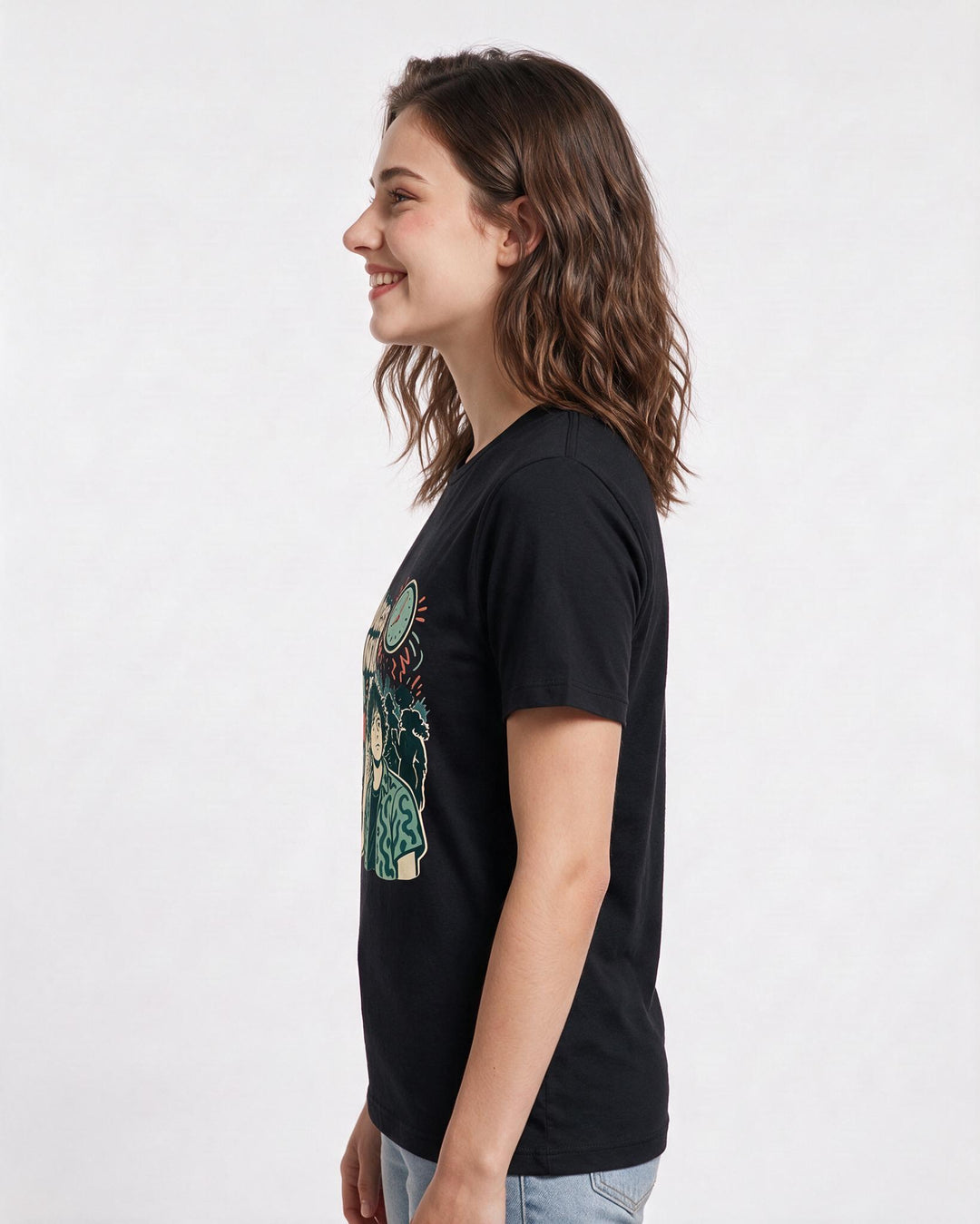 Neurodiversity Black T-Shirt for Women – Everyday Expression Graphic Tee product image 2