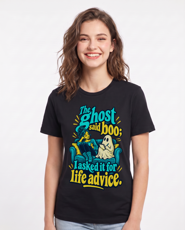 Halloween Black T-Shirt for Women – Halloween Theme Graphic Tee product image 3