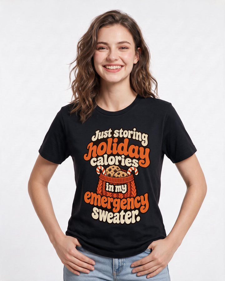 Christmas Black T-Shirt for Women – Holiday Theme Graphic Tee product image 1