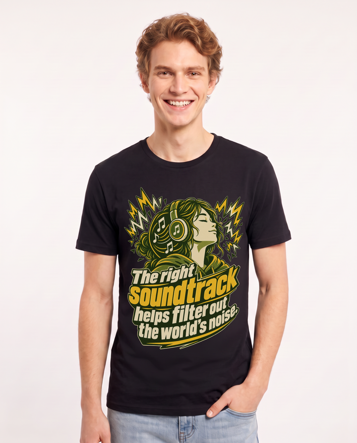 Neurodiversity Black T-Shirt for Men – Everyday Expression Graphic Tee product image 3