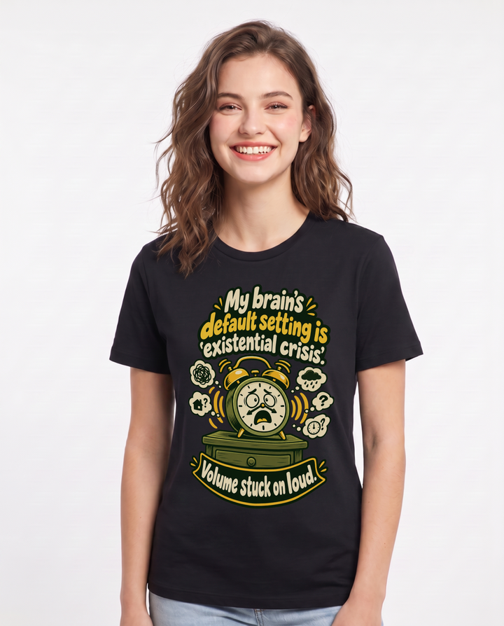 Meme Black T-Shirt for Women – Everyday Expression Graphic Tee product image 3