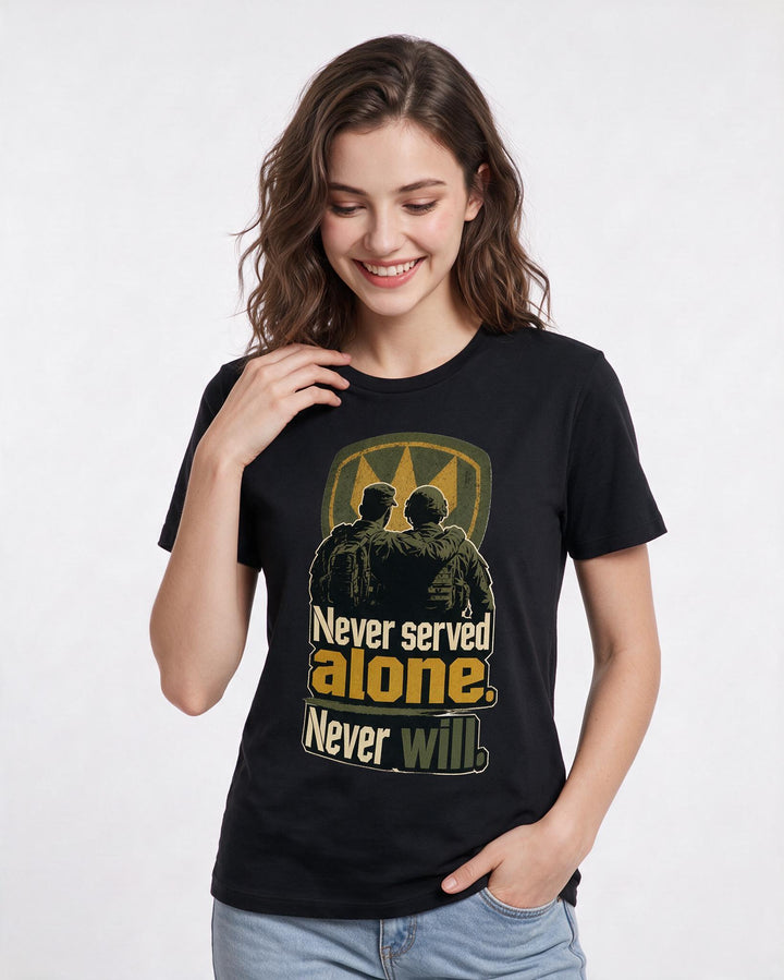 Veteran Black T-Shirt for Women – Everyday Expression Graphic Tee product image 1
