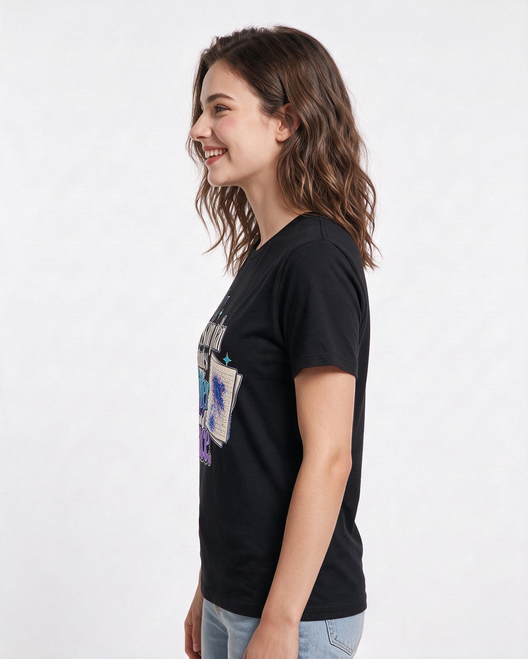 Teacher Women's Black T-Shirt – My lesson plan includes glitter and grace. product image 2