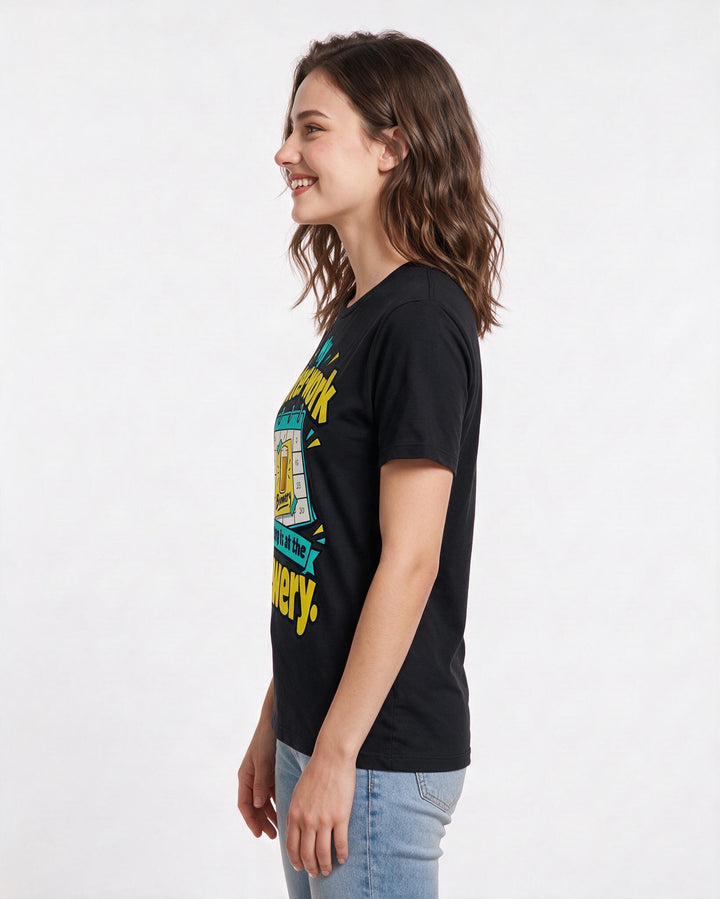 Beer Black T-Shirt for Women – Everyday Expression Graphic Tee product image 2