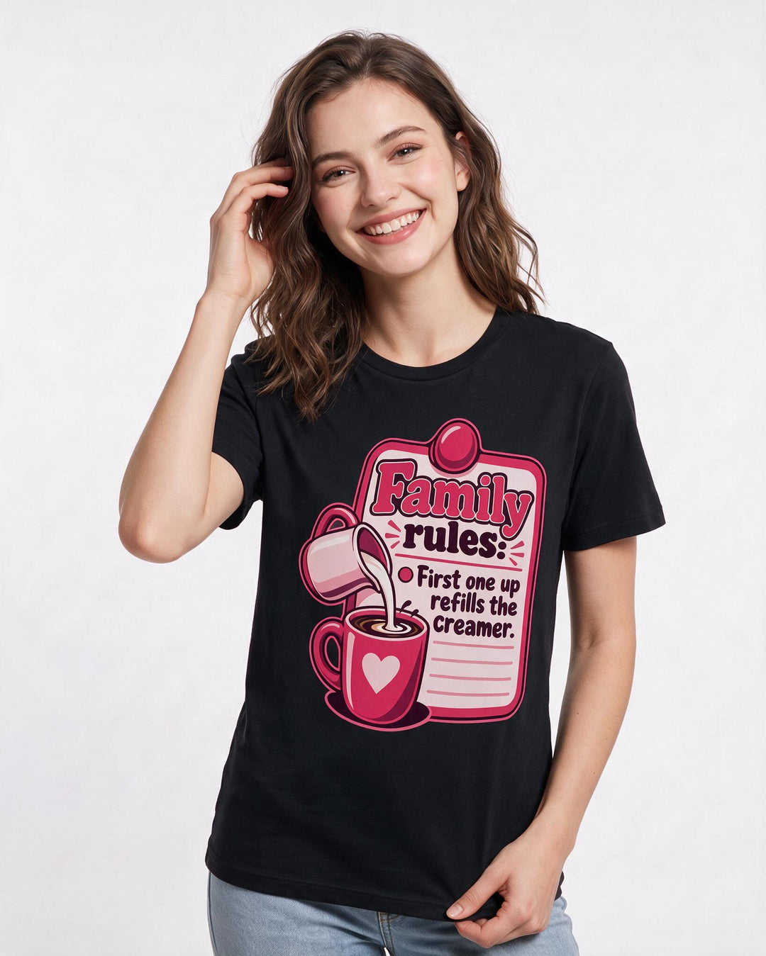 Grandparent Black T-Shirt for Women – Everyday Expression Graphic Tee product image 1