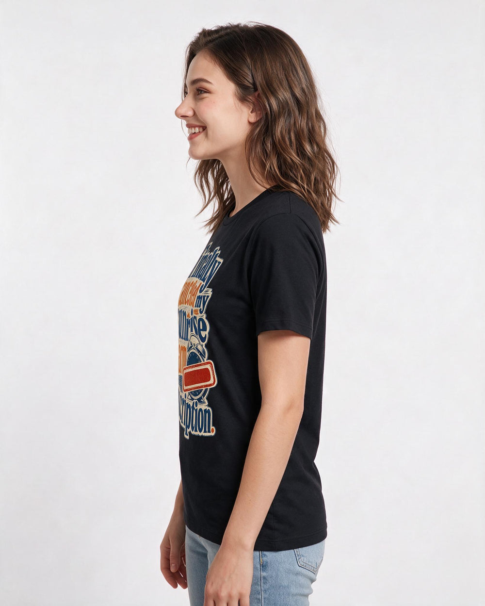 Graduation Black T-Shirt for Women – Everyday Expression Graphic Tee product image 2