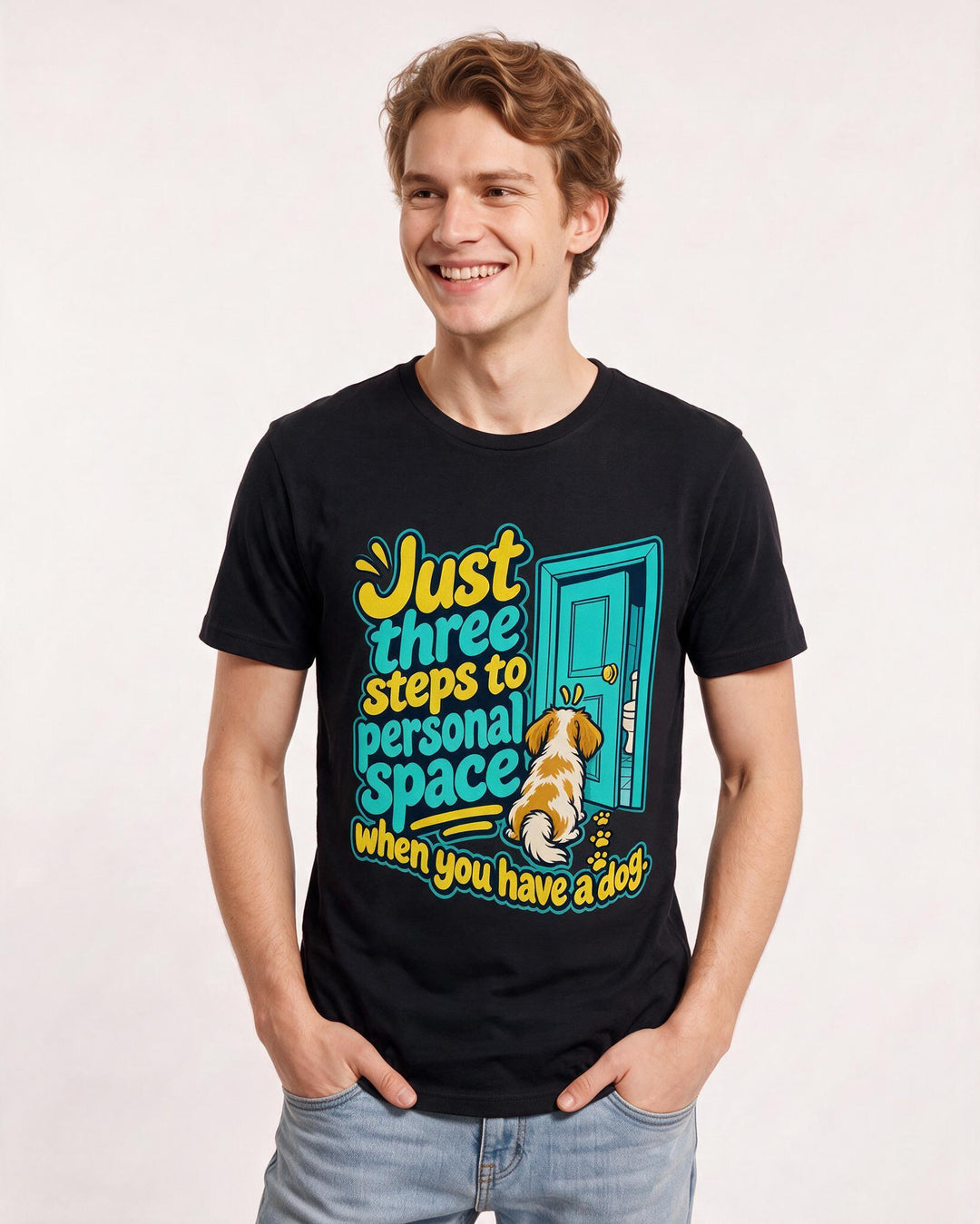 Cat Lover Black T-Shirt for Men – Everyday Expression Graphic Tee product image 1