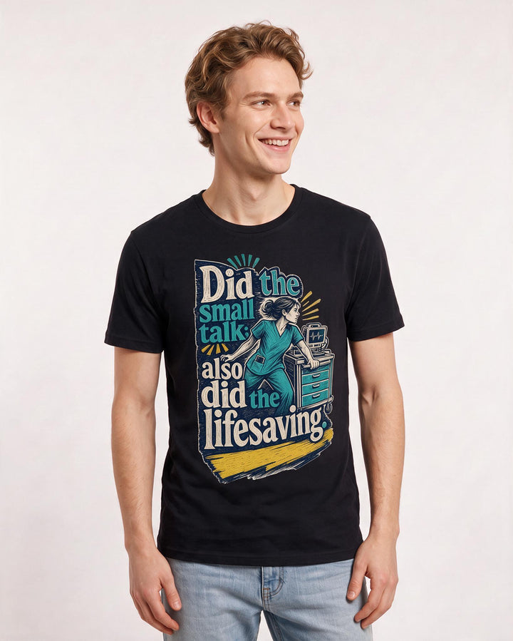 Nurse Black T-Shirt for Men – Nursing Life Graphic Tee product image 1