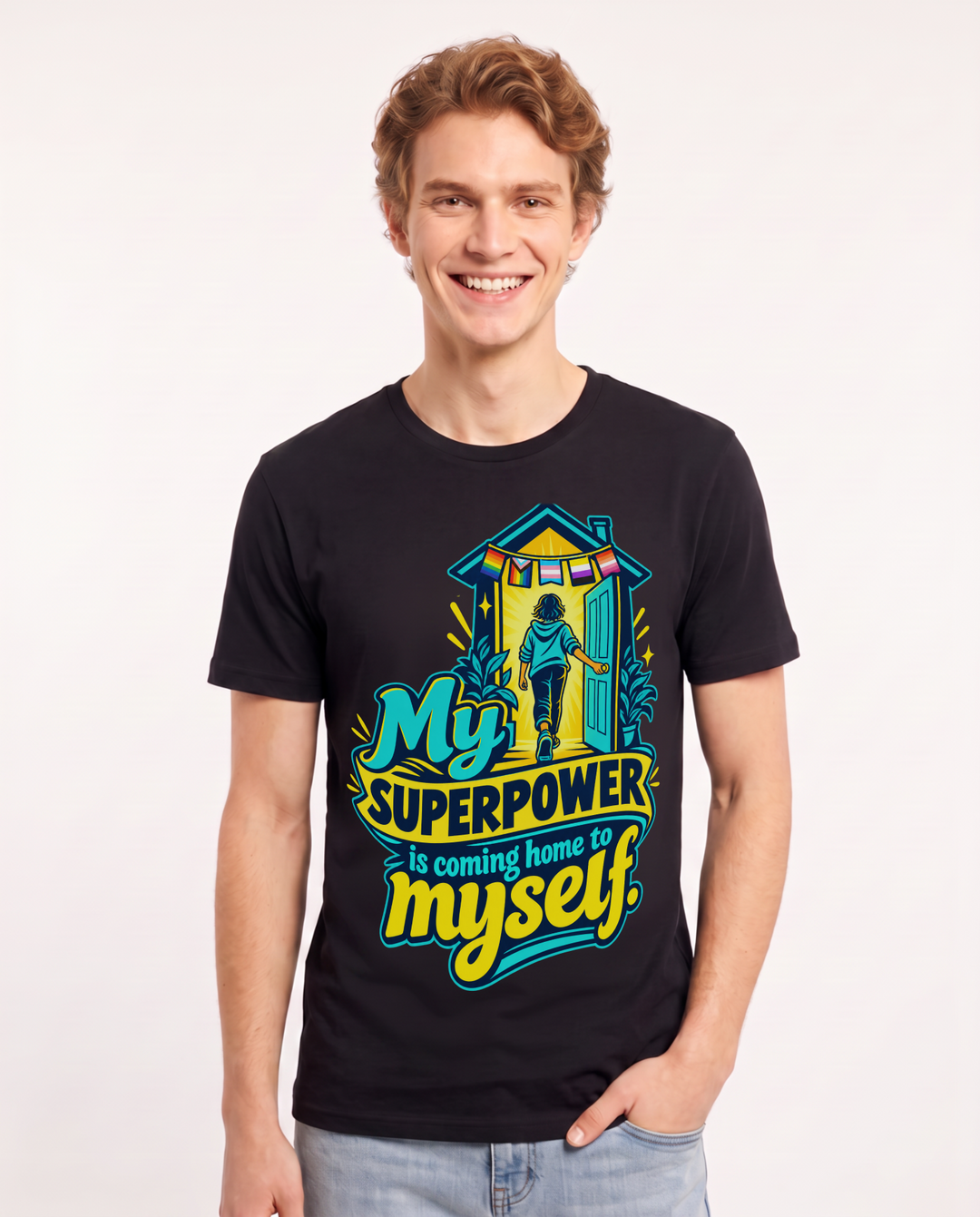 Pride Black T-Shirt for Men – Everyday Expression Graphic Tee product image 3
